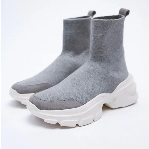 ZARA stretch knit sock sneaker - Picture 2 of 3